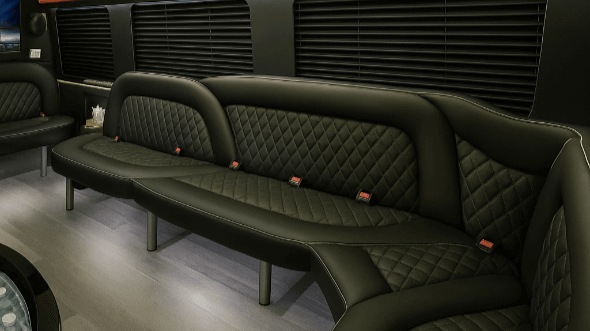 Interior of Sunrise Party Bus Company's 15 Passenger Party Bus in Sunrise