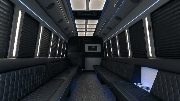 Interior of Pompano Beach Party Bus Company's 25 Passenger Party Bus in Pompano Beach