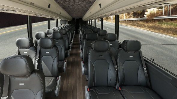 Interior of Pompano Beach Party Bus Company's 28 Passenger Minibus in Pompano Beach