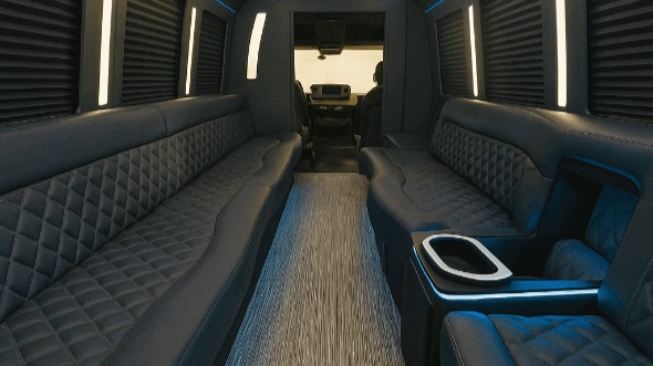 Interior of Coconut Creek Party Bus Company's 30 Passenger Party Bus in Coconut Creek