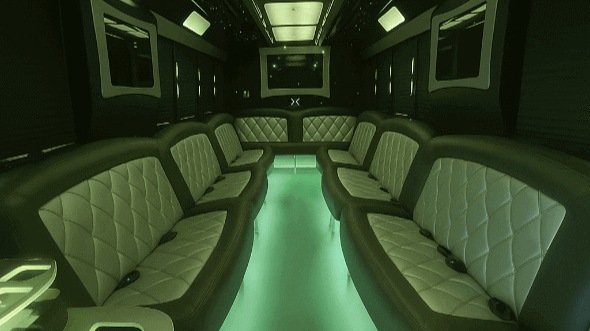 Interior of Plantation Party Bus Company's 30 Passenger Party Bus in Plantation