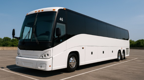 Exterior of Pompano Beach Party Bus Company's 40 Passenger Charter Bus in Pompano Beach
