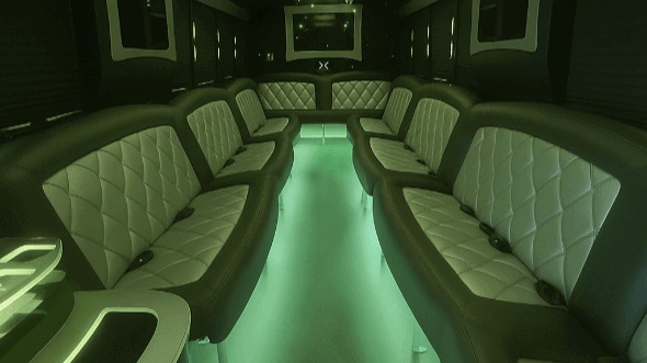 Interior of Sunrise Party Bus Company's 40 Passenger Party Bus in Sunrise