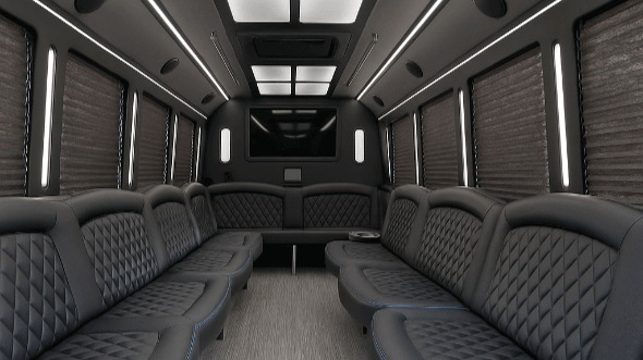 Interior of Tamarac Party Bus Company's 40 Passenger Party Bus in Tamarac