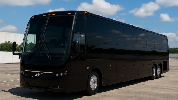 Exterior of Pompano Beach Party Bus Company's 44 Passenger Charter Bus in Pompano Beach