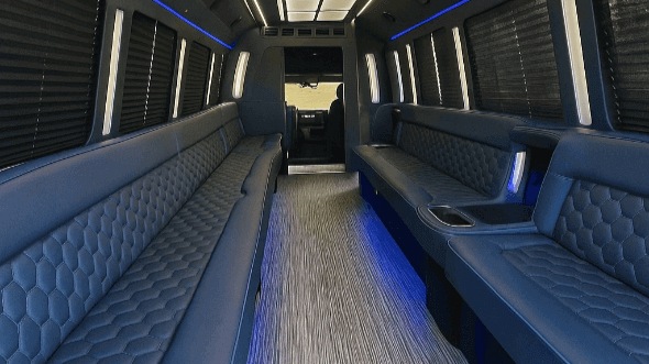 Interior of Margate Party Bus Company's 50 Passenger Party Bus in Margate
