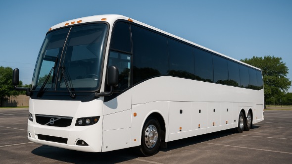 Exterior of Pompano Beach Party Bus Company's 56 Passenger Charter Bus in Pompano Beach