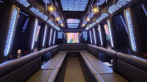 pompano beach 25 passenger party bus rental