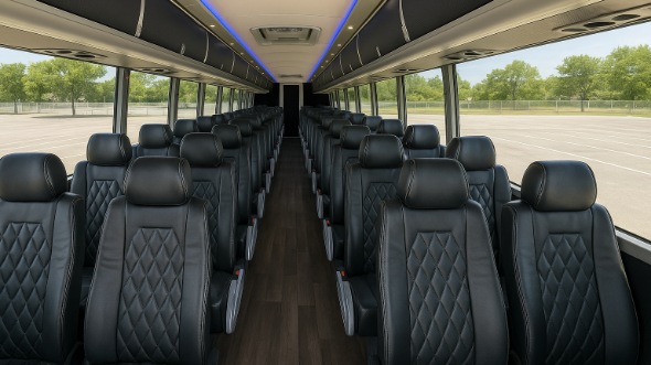 pompano beach 54 passenger charter bus interior