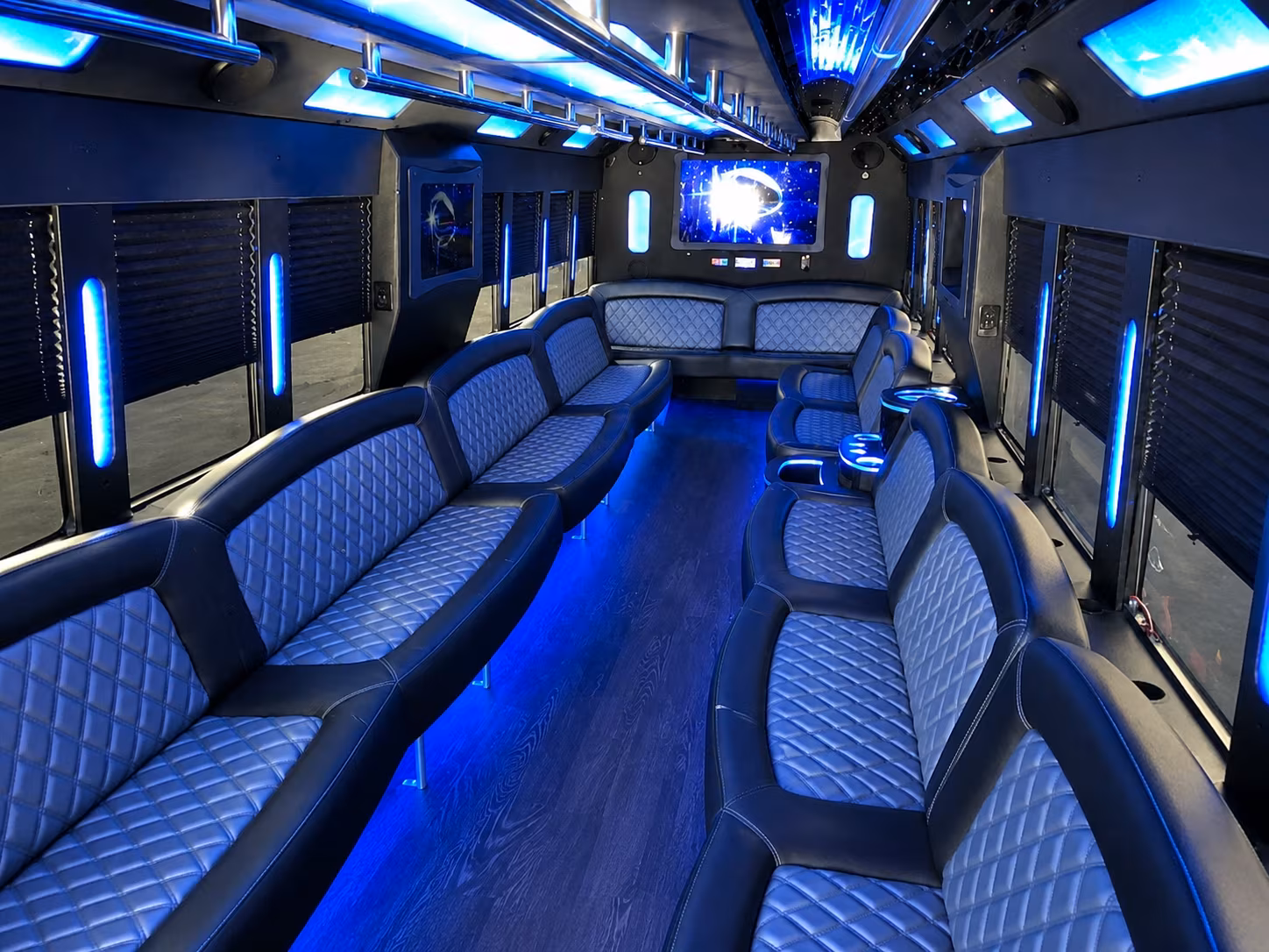 28 Passenger Party Bus Inside