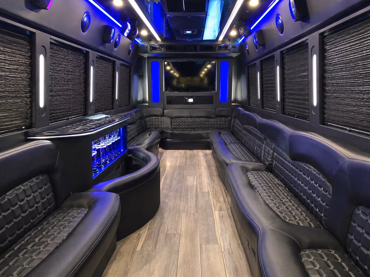 28 Passenger Party Bus Interior