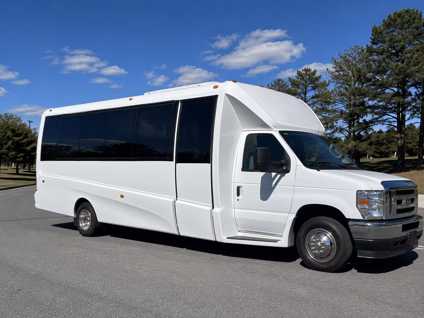 Passenger seating aboard a party bus rental serving Pompano Beach