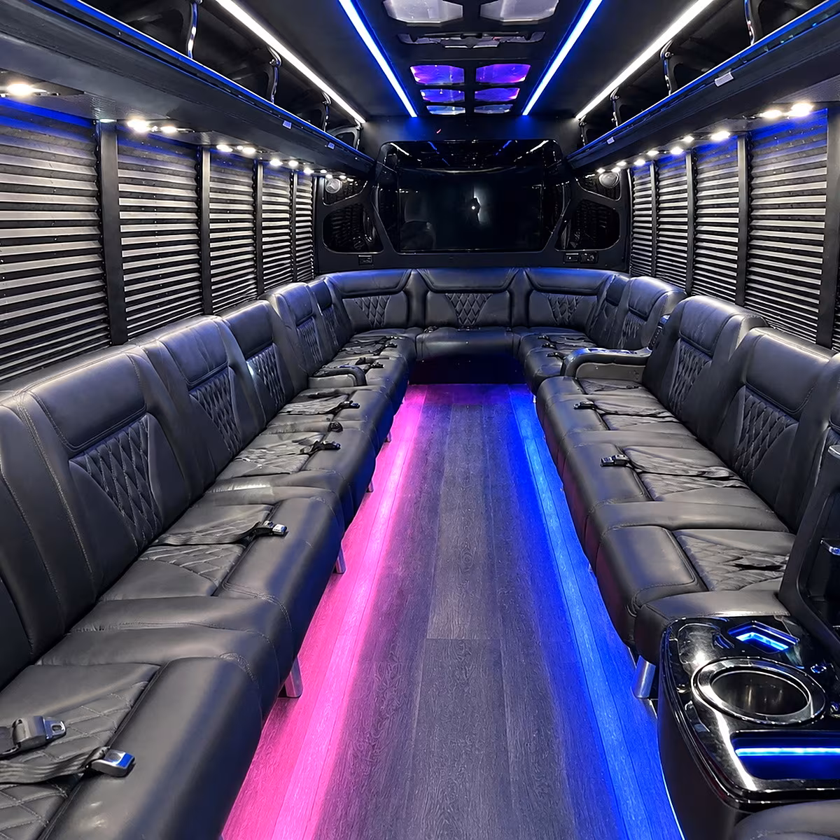 Pompano Beach Concert & Music Festival Transportation party bus interior