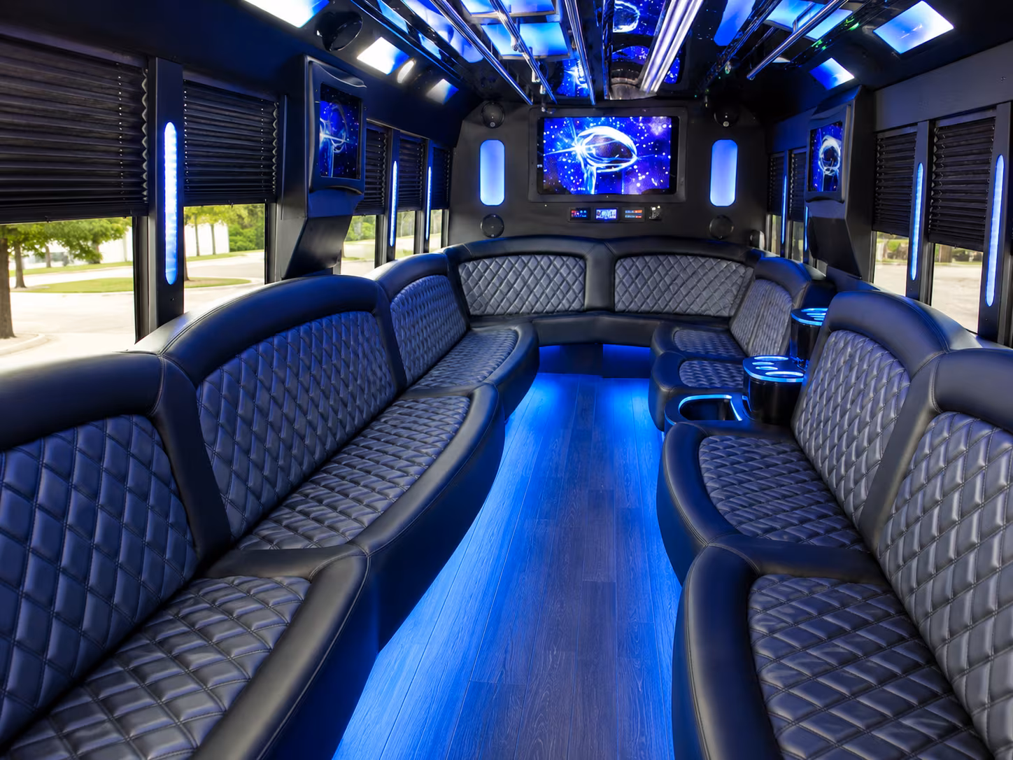 Pompano Beach Private Event Transportation party bus exterior