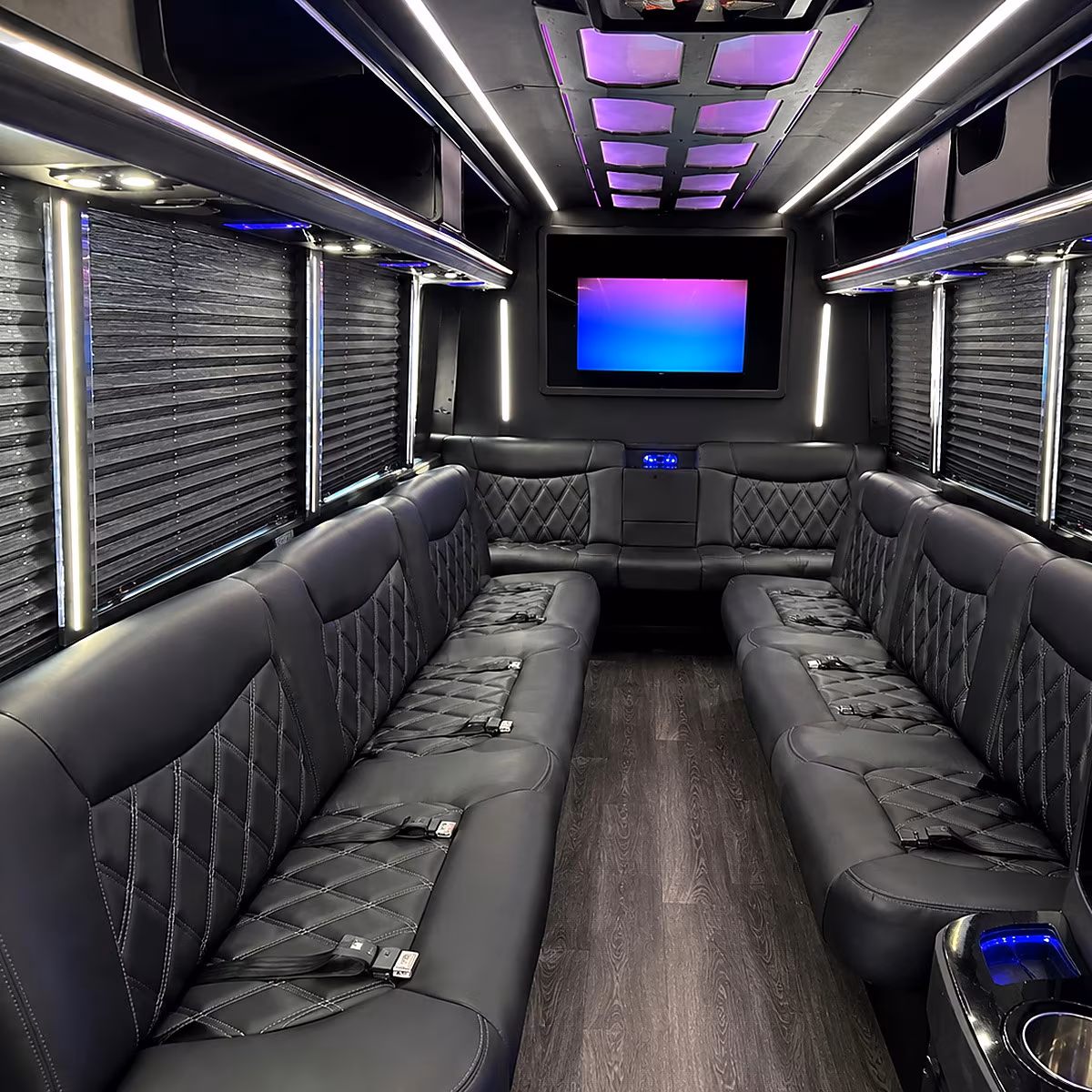 Pompano Beach Prom & Homecoming Transportation onboard seating