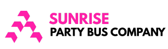sunrise party bus company logo